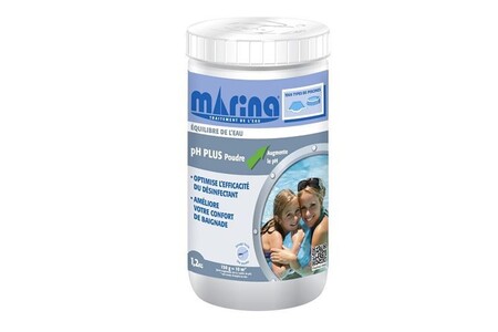 Nettoyants piscines spa et jaccuzzis MARINA Équilibre de l'eau- pH Plus en Poudre 1,2kg