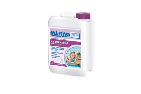 Nettoyants piscines spa et jaccuzzis MARINA - SOS eau trouble Floculant Liquide 3L