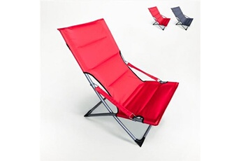 chaise longue - transat beach and garden design - chaise de plage - canapone - rouge