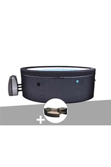 Spa gonflable Netspa Spa portable semi-rigide Vita rond Bulles 4 places + Mobilier -