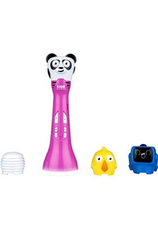 autre jeux éducatifs et électroniques bigben microphone de karaoké pour enfants avec changeur de voix rose