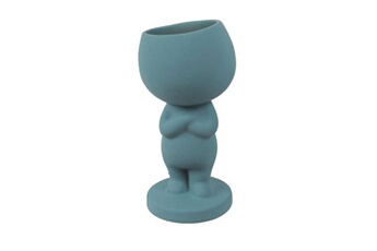 cache-pots la chaise longue cache-pot sam bleu en céramique - diamètre 7.2 cm - hauteur 16 cm