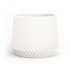 Pot de fleurs - Heusden - fait à la main - en polystone - blanc
