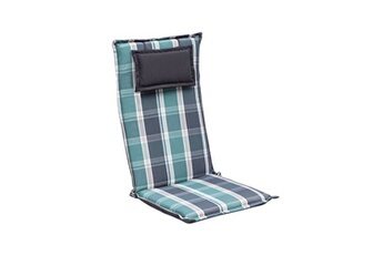 coussin pour mobilier de jardin blumfeldt coussin chaise de jardin - donau - polyester - 50 x 120 x 6 cm - vert & gris