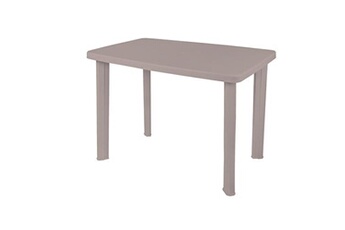 table de jardin sunnydays table de jardin faretto - 100 x 70 cm - taupe - design