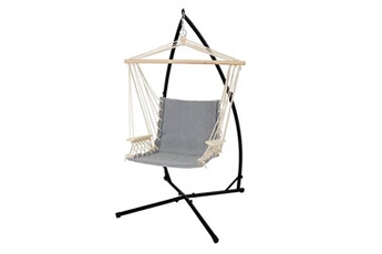 hamac extérieur ecd germany fauteuil suspendu avec châssis de chaise, hamac avec accoudoirs, balançoire en