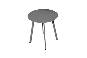 table de jardin proloisirs - table basse de jardin en acier massai 45 cm graphite