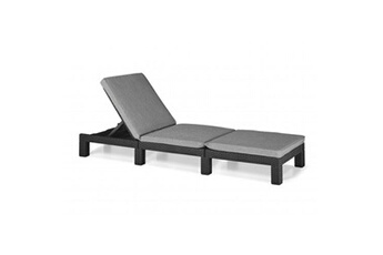 chaise longue - transat keter chaise longue bain de soleil avec dossier réglable daytona graphite