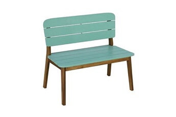 fauteuil de jardin vente-unique.com banc de jardin pour enfant en acacia bleu - gozo