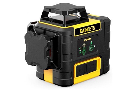Niveau laser Kaiweets Niveau laser KT360A - à nivellement automatique, 3 X 360, 3D pour accrocher des images,à ligne horizontale/verticale