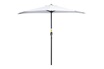 Outsunny Demi parasol - parasol de balcon - ouverture fermeture manivelle - acier polyester haute densité blanc photo 1