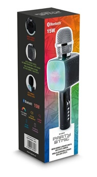 Jouet musical Microphone Karaoke avec Effets Lumineux Noir