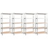 VidaXL Ensemble 2 Etagères Garage 5 Niveaux Acier Et Bois - Etagère Atelier Et Etagère D'Angle 875kg