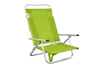 fauteuil de jardin hévéa hevea - fauteuil de plage en aluminium maribel vert