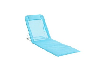 chaise longue - transat hévéa hevea - matelas de plage et caldos banasal bleu