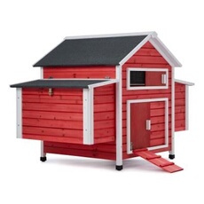 oneConcept Villa Hahnenkamm Poulailler pour 6 poules 157x113x100 cm