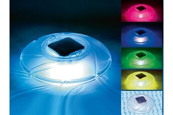 coffret alimentation projecteurs piscine bestway lampe solaire flottante - lumières led multicolores alternées