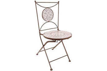 chaise de jardin esschert design - chaise jardin fer forgé céramique