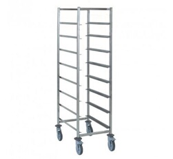 Chariot pour casiers à vaisselle 8 niveaux Tournus - Inox