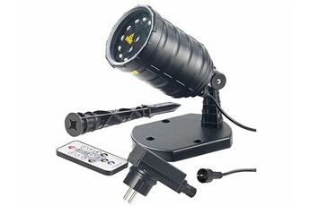 projecteur d'extérieur lunartec : projecteur laser télécommandé à 12 led et 8 effets lumineux lp-500