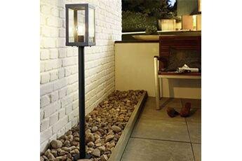 lampadaire de jardin eglo lampadaire lanterne extérieur alamonte 1 h101,5 cm ip44 - noir
