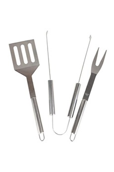 Kit complet barbecue plancha pince fourchette spatule Inox -