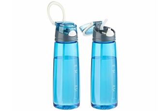 Gourde et poche à eau PEARL Sports 2 gourdes à ouverture rapide de 700 ml - bleu