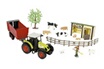Starlux Coffret agriculture Tracteur Claas avec remorque fermier et animaux de la ferme photo 1