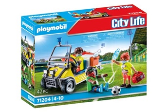 playmobil playmobil city life 71204 véhicule de secours