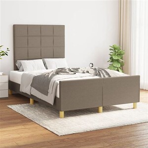VidaXL Cadre De Lit Sommier à Lattes 120x200cm - Lit Rembourré Tissu Gris Clair
