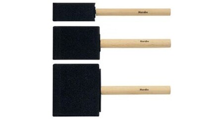 Rouleau De Mousse Marabu - Diamètre 60 Mm - Manche En Plastique Noir - Pour Peinture Et Loisirs Créatifs