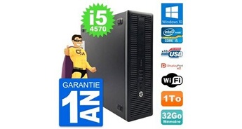 Pc prodesk 600 g1 sff intel i5-4570 ram 32go disque dur 1to windows 10 wifi