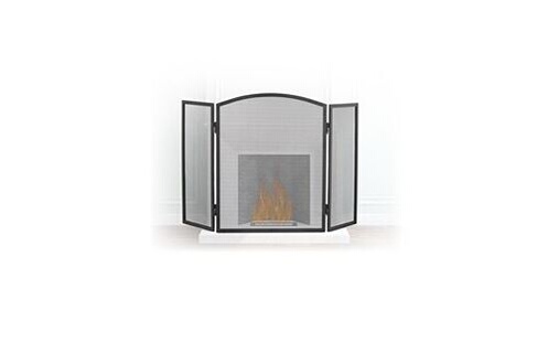 Pare-feu Relaxdays Pare-étincelles cheminée acier barrière sécurité  pare-feu protection grille 3 pièces hxl 62 x 96 cm, noir