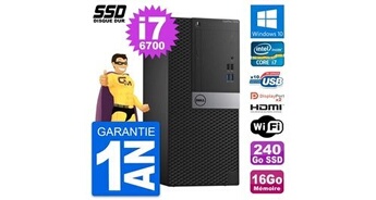 Pc tour optiplex 7040 intel i7-6700 ram 16go ssd 240go hdmi windows 10 wifi