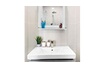 Relaxdays Miroir mural tablette glace décorative rectangulaire, chambre, salle de bains, bambou, hlp 68x56x10 cm, blanc photo 3