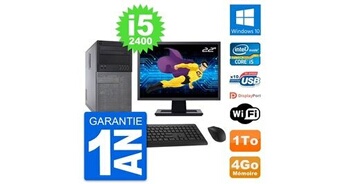 Pc tour 790 mt ecran 22" intel i5-2400 ram 4go disque 1to windows 10 wifi