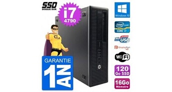 PC De Bureau HP PC HP Prodesk 600 G1 Sff Intel Core i7-4790 Ram 16Go SSD 120Go Windows 10 WiFi