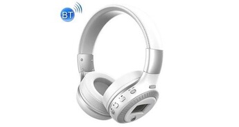 Casque audio Wewoo Pliant bandeau bluetooth musique stéréo casque avec écran pour iphone galaxy huawei xiaomi lg htc et autres smartphone blanc