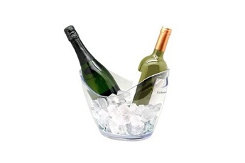 accessoire autour du vin vin bouquet vinbouquet seau à glaçons transparent pour deux bouteilles, en abs, 27 x 20 x 20 cm