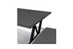 ID Market Table basse plateau relevable elea avec coffre bois blanc et gris photo 2