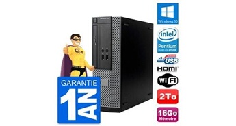 Pc optiplex 390 sff intel g630 ram 16go disque dur 2to hdmi windows 10 wifi