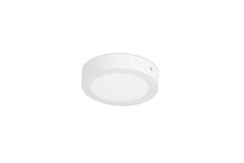 plafonnier forlight easy - downlight led intégré rond en surface blanc mat - blanc chaud