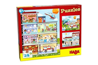 puzzle haba puzzle enfant le petit hôpital 3 puzzles 24 pièces