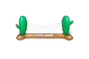 bouée et matelas gonflable airmyfun filet de volley gonflable et flottant pour piscine & plage, 274 x 165 x 37 cm - design cactus