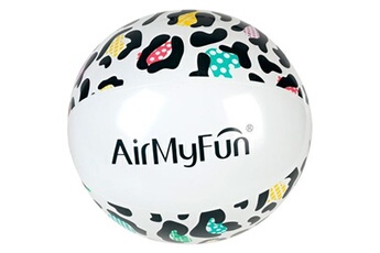bouée et matelas gonflable airmyfun ballon gonflable ø28 cm pour piscine & plage, accessoire d'eau - design léopard
