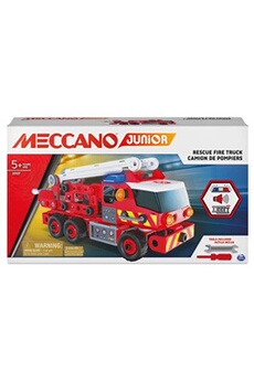 autres jeux de construction meccano camion de pompiers junior rouge