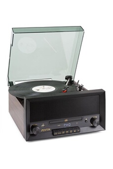RP135W - Platine vinyle CD, platine vinyle et lecteur CD, technologie Bluetooth, 3 vitesses de disques 33 ?, 45 et 78 tours