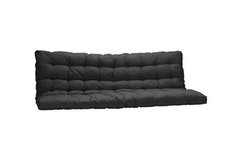 lit enfant vente-unique futon 135 x 190 cm spécial banquette lit ép.10cm - noir - modulo