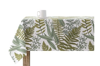 nappe de table purline nappe anti-taches 100% coton 1 pièce blanc à motifs plantes mantel _evora300x140 vert 300x140
