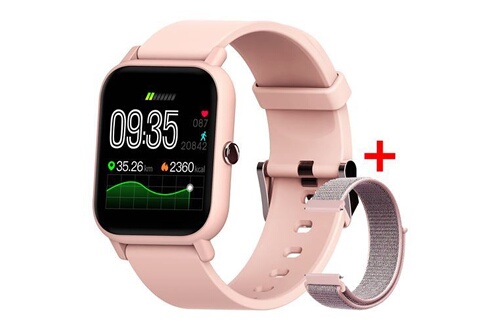 Montre Connectée Femme Homme R3 Smartwatch Sport Intelligente Bluetooth  Fitness Tracker Cardio Podometre Rose